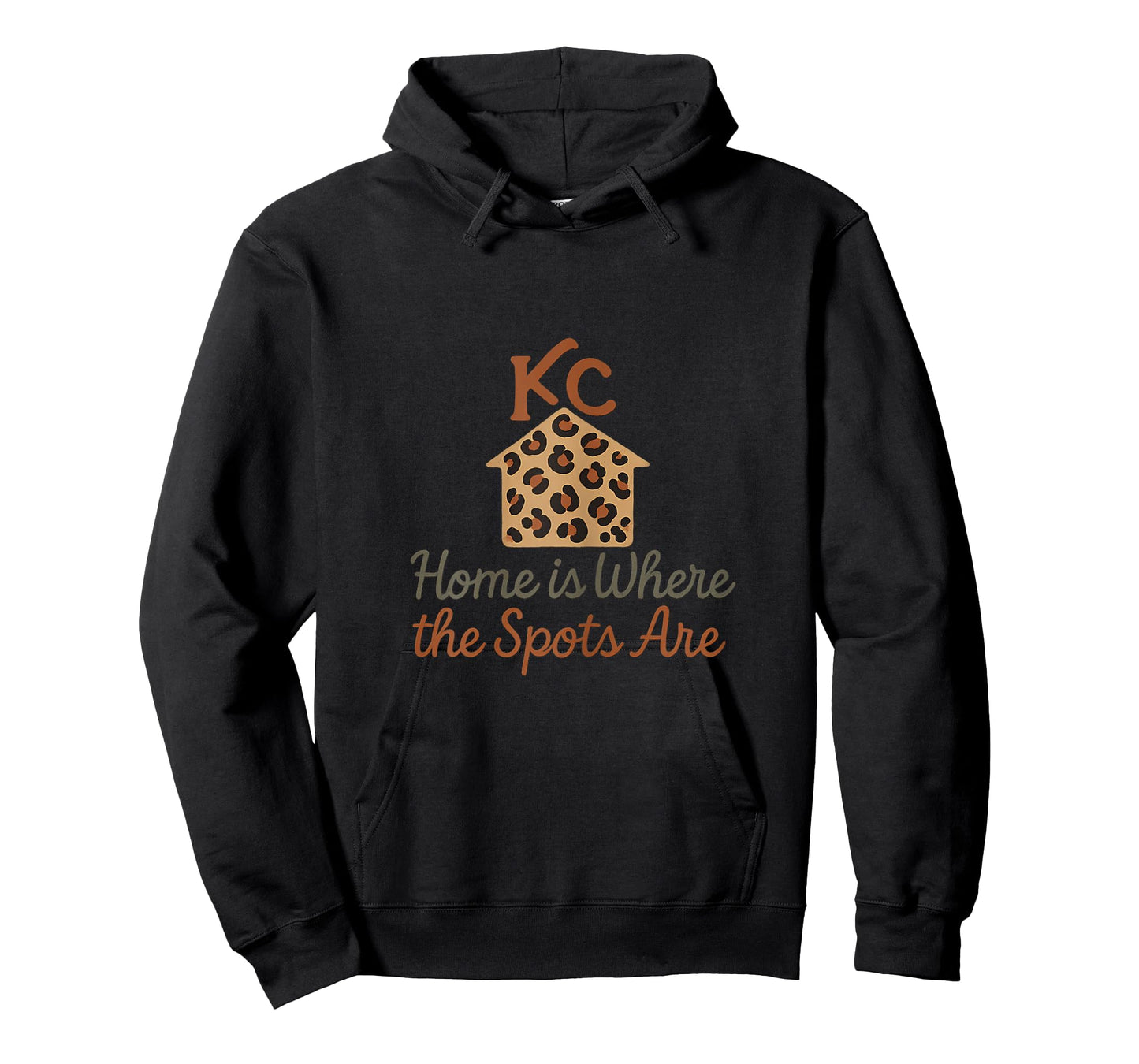 KC Leopard Spots Home Kansas City Graphic Design T-Shirt