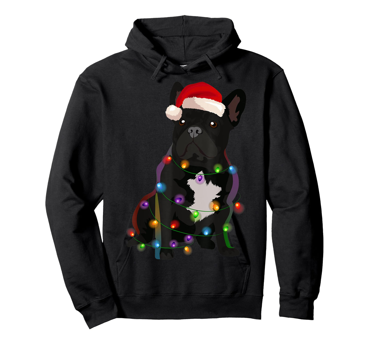 French Bulldog Frenchie Christmas Lights Xmas Dog Lover T-Shirt