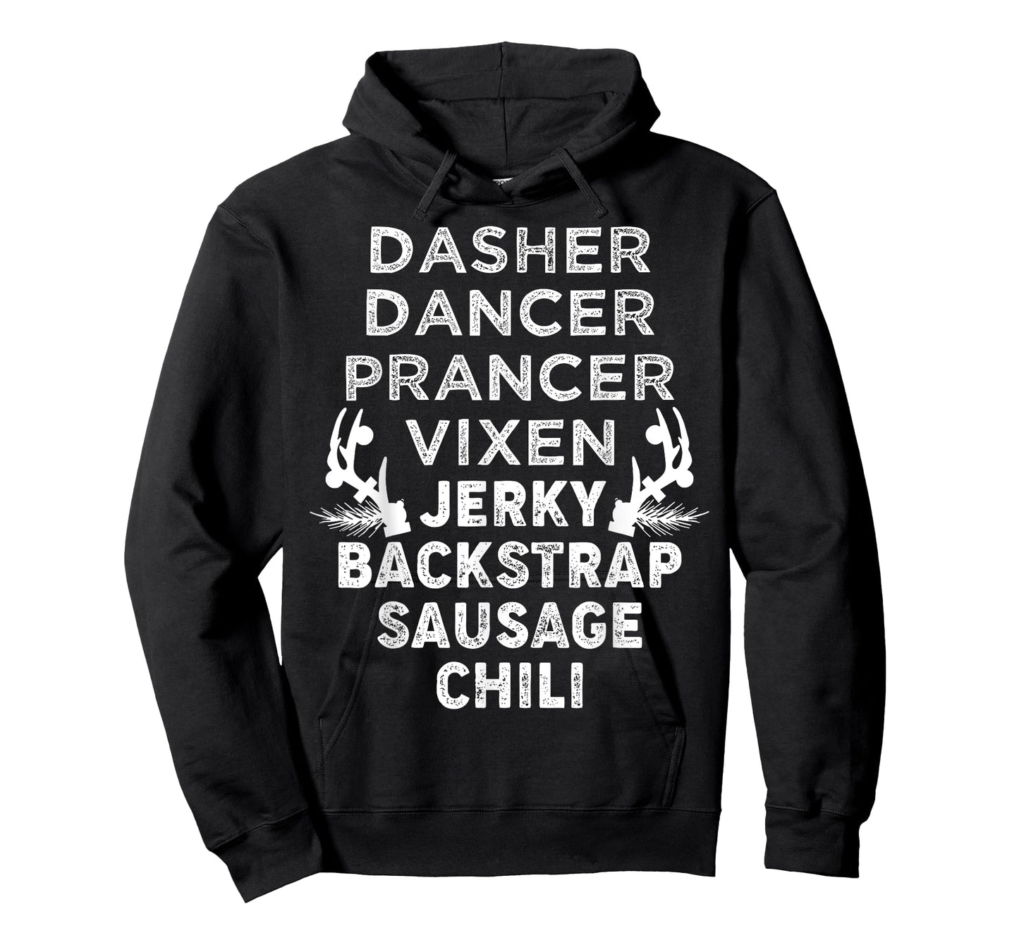 Dasher Dancer Prancer Vixen Jerky Backstrap Sausage Chili T-Shirt