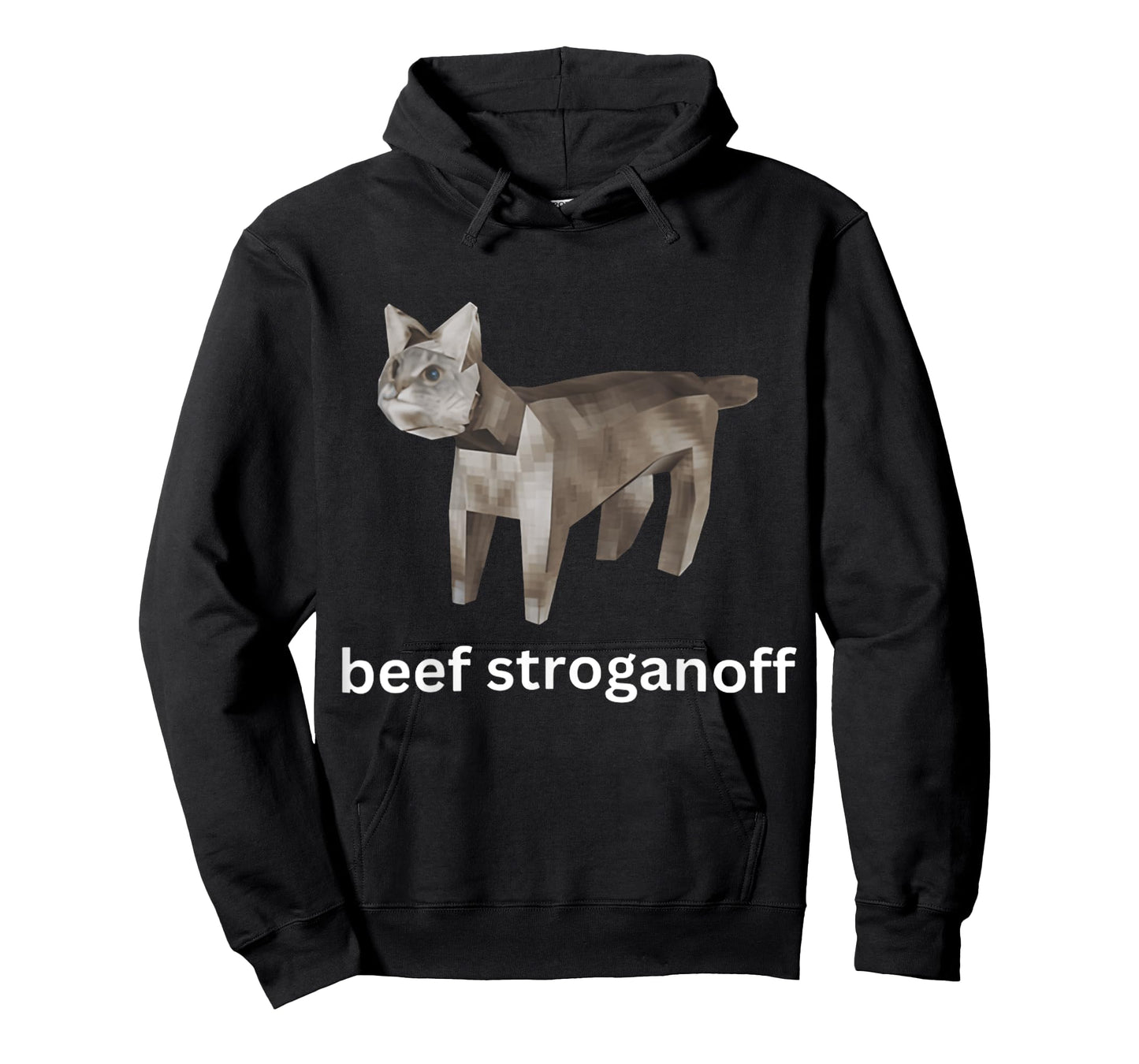 Vintage Beef Stroganoff Cat & FUNNY Meme Cat Men Women Kids T-Shirt