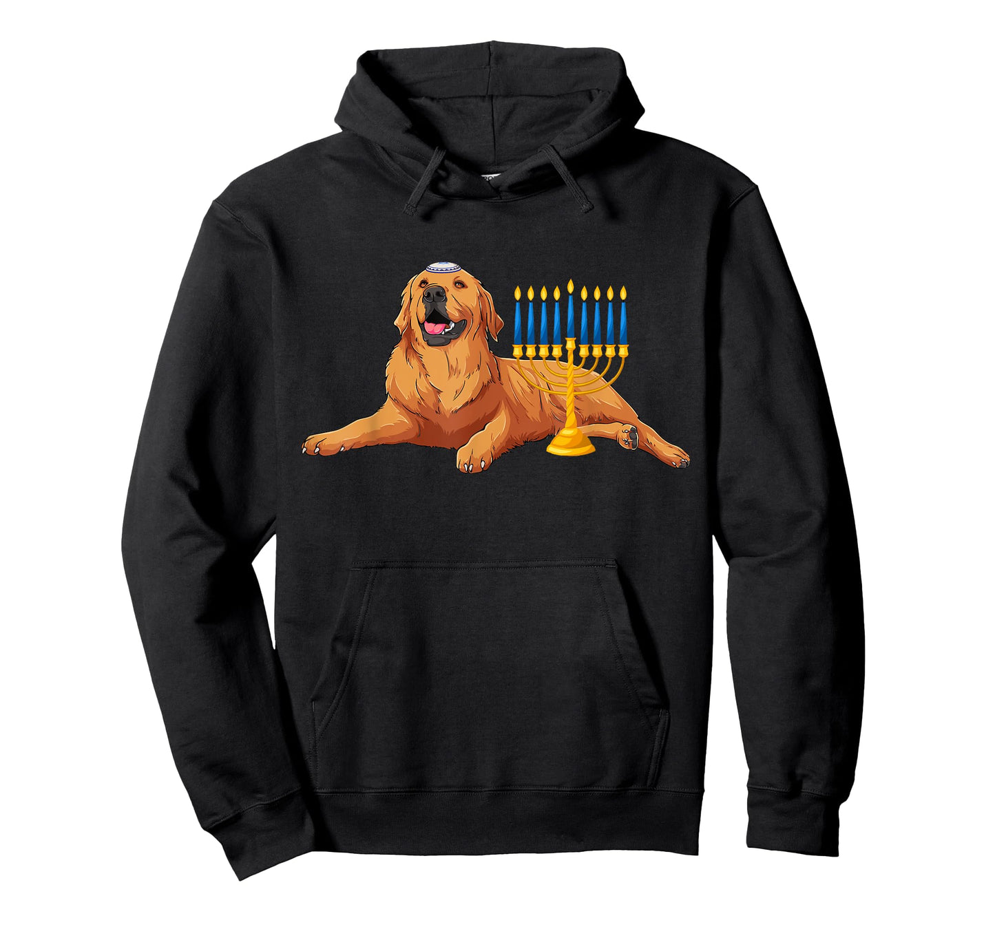 Jewish Golden Retriever Dog Menorah Hanukkah Pajamas T-Shirt