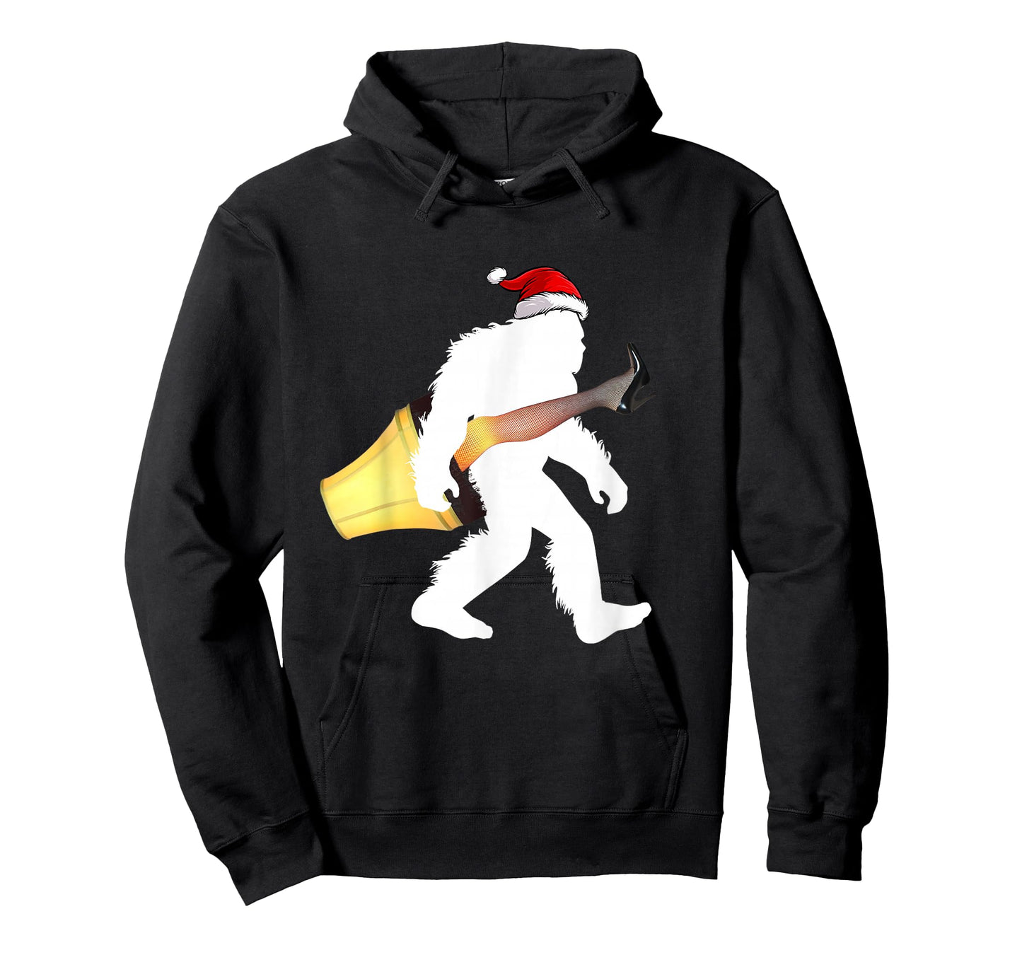 Funny Santa Bigfoot Italian Lamp Christmas Sasquatch Gifts T-Shirt