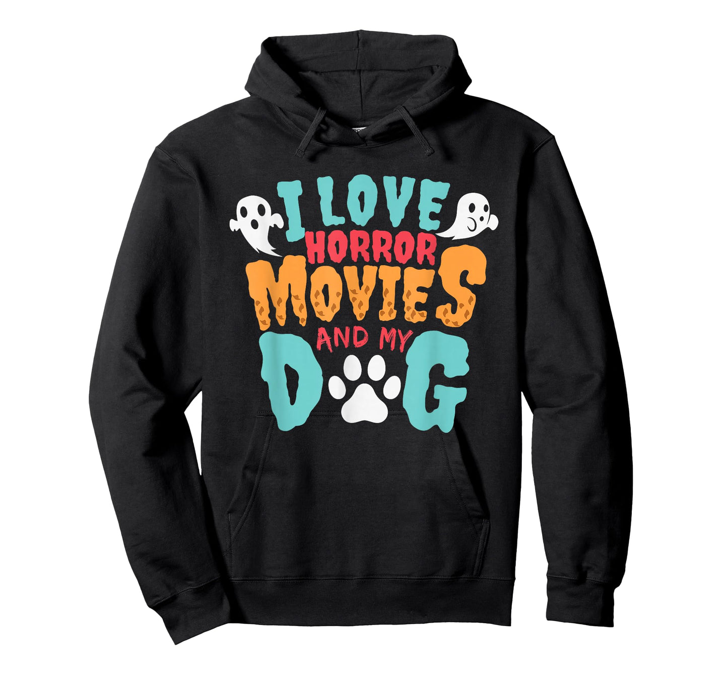 I Love Horror Movies And My Dog for Horror Movie Addicts T-Shirt