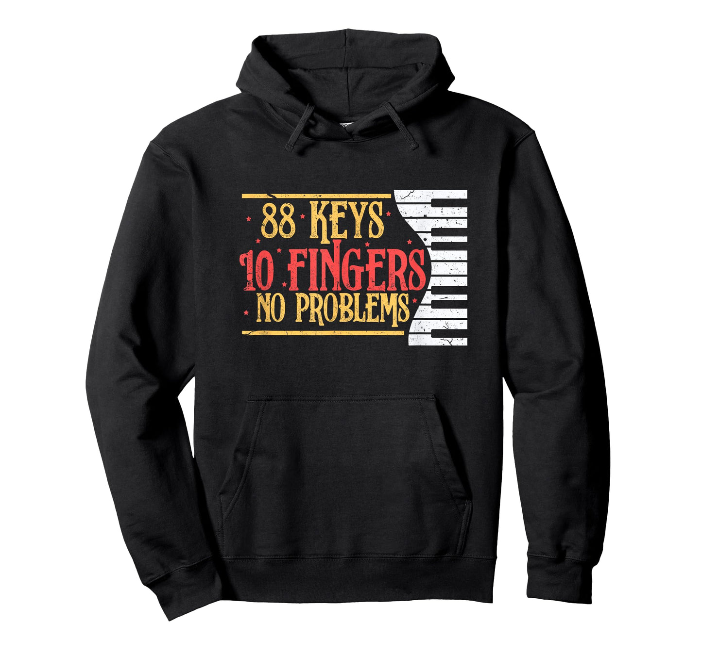 88 Keys 10 Fingers No Problem Funny Piano Keyboard Music T-Shirt