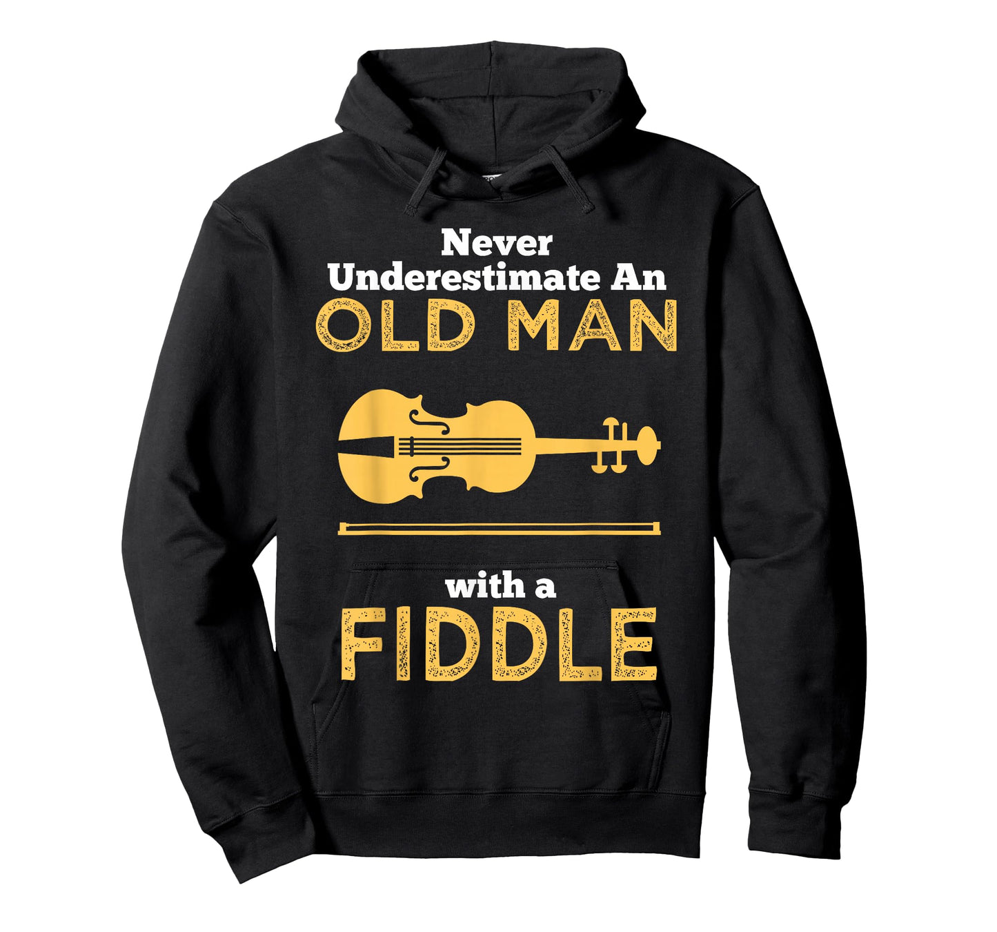 Never Underestimate An Old Man With A Fiddle Great Country Man Musical Gift T-Shirt T-Shirt