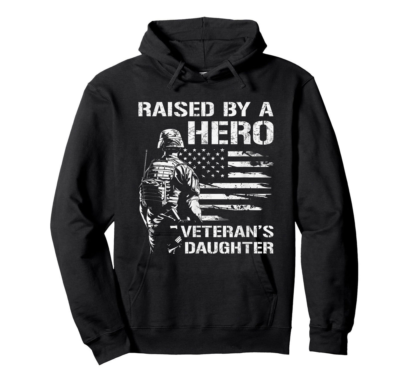 Raised By A Hero Veterans Daughter Military Child Month T-Shirt