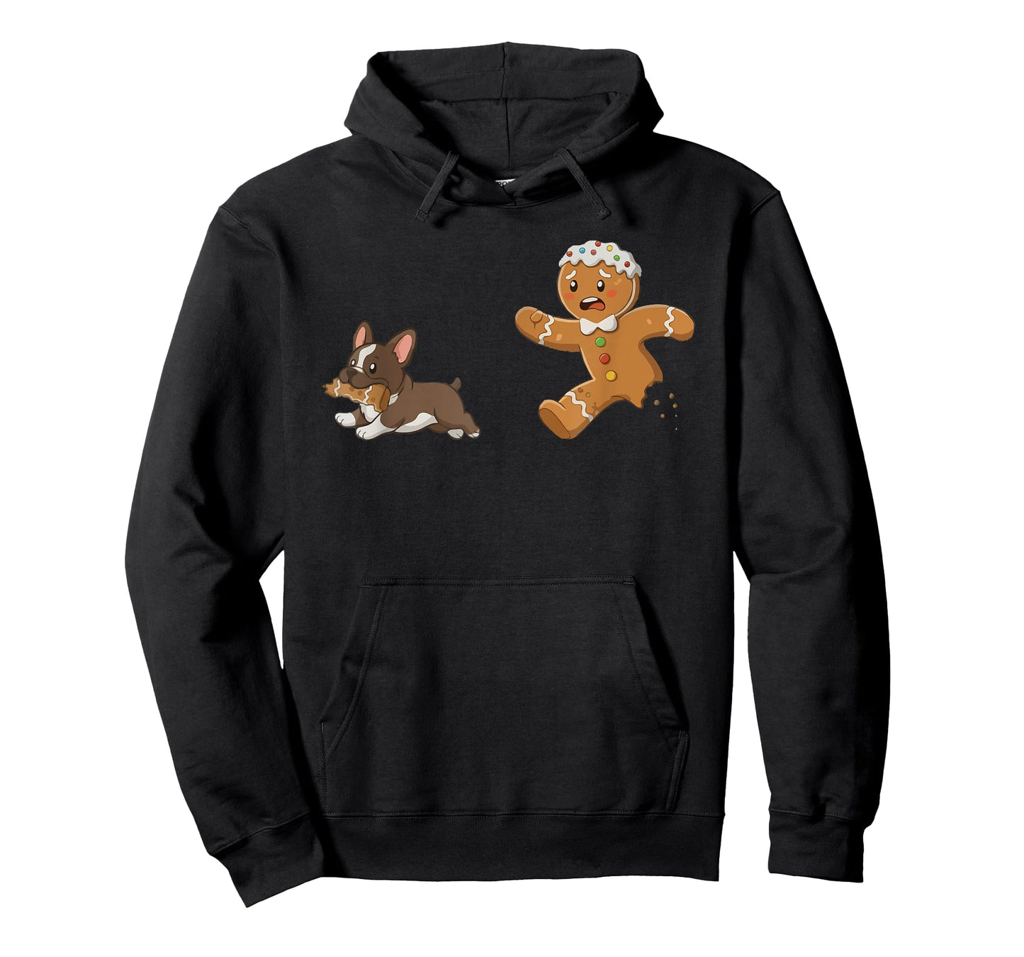 Dog Mom Shirt Gingerbread Chasing French Bulldog Christmas T-Shirt