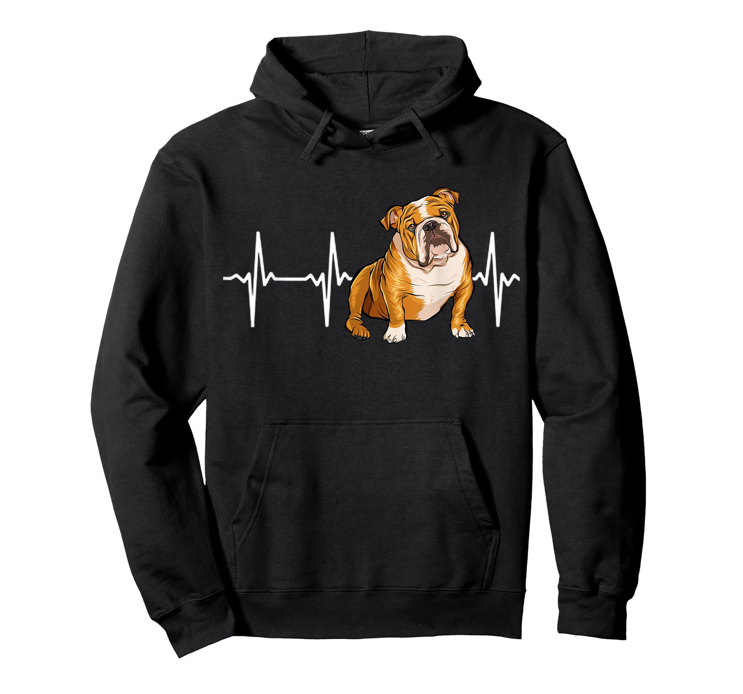 Bulldog Heartbeat Dog Lover Men Women Kids T-Shirt