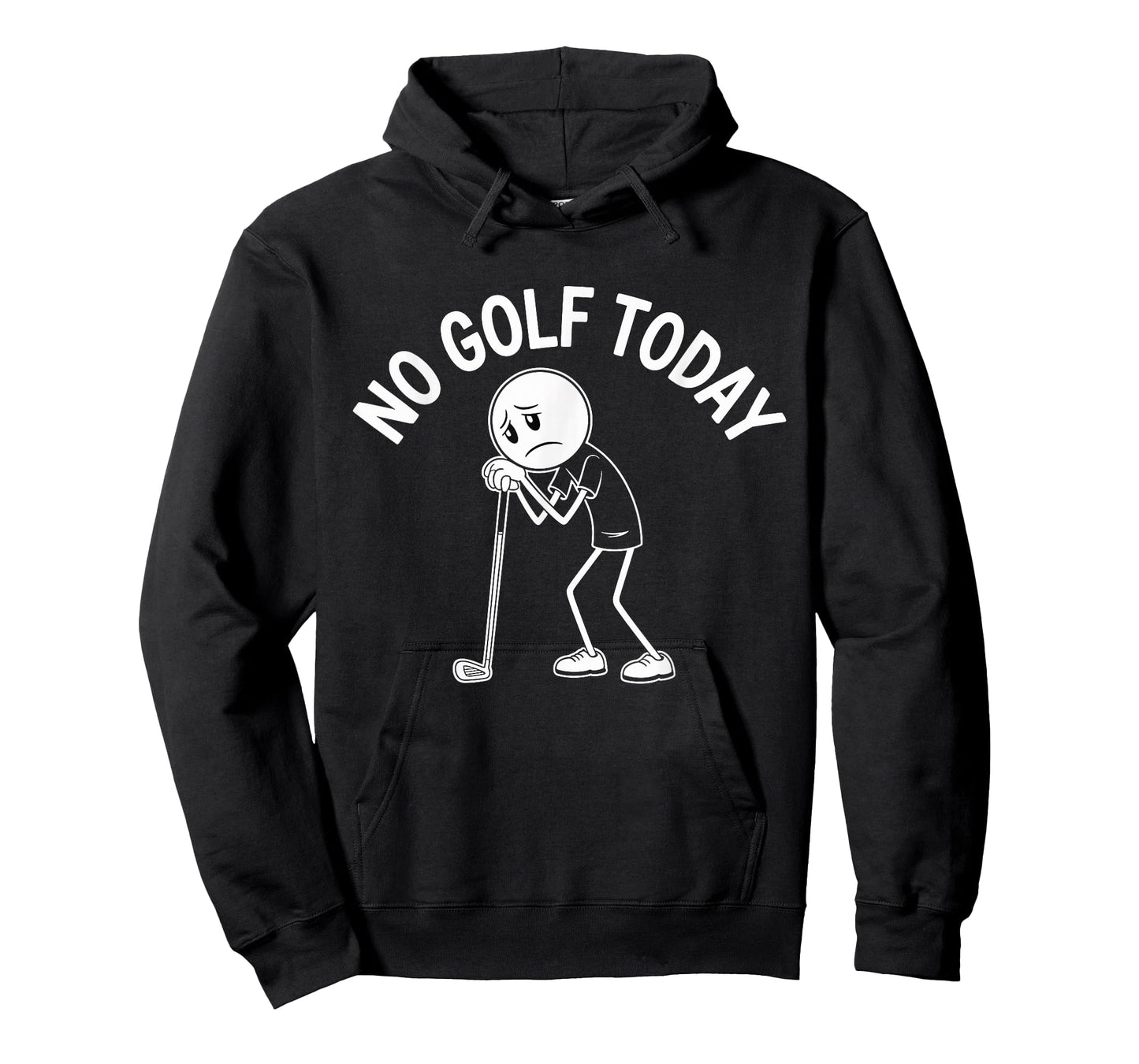 No Golf Today Stickman Design for Golf Lovers and Golfer T-Shirt