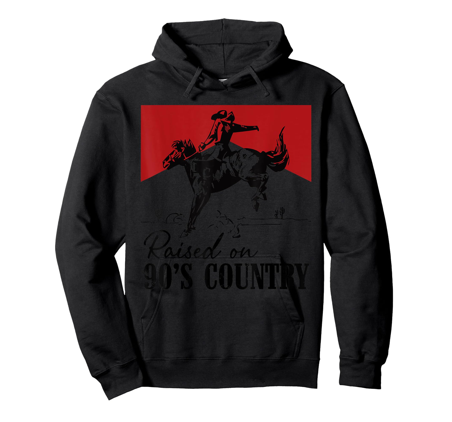 Vintage Western Bull Skull Raised On 90's Country Music T-Shirt