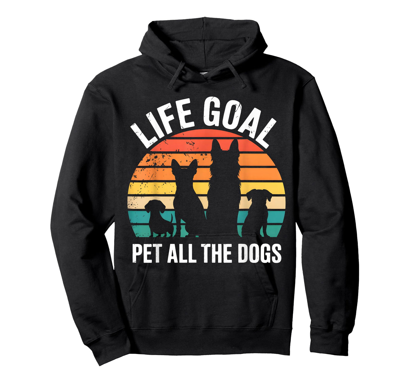 Vintage Funny Dog Lover Life Goal Pet All The Dogs T-Shirt