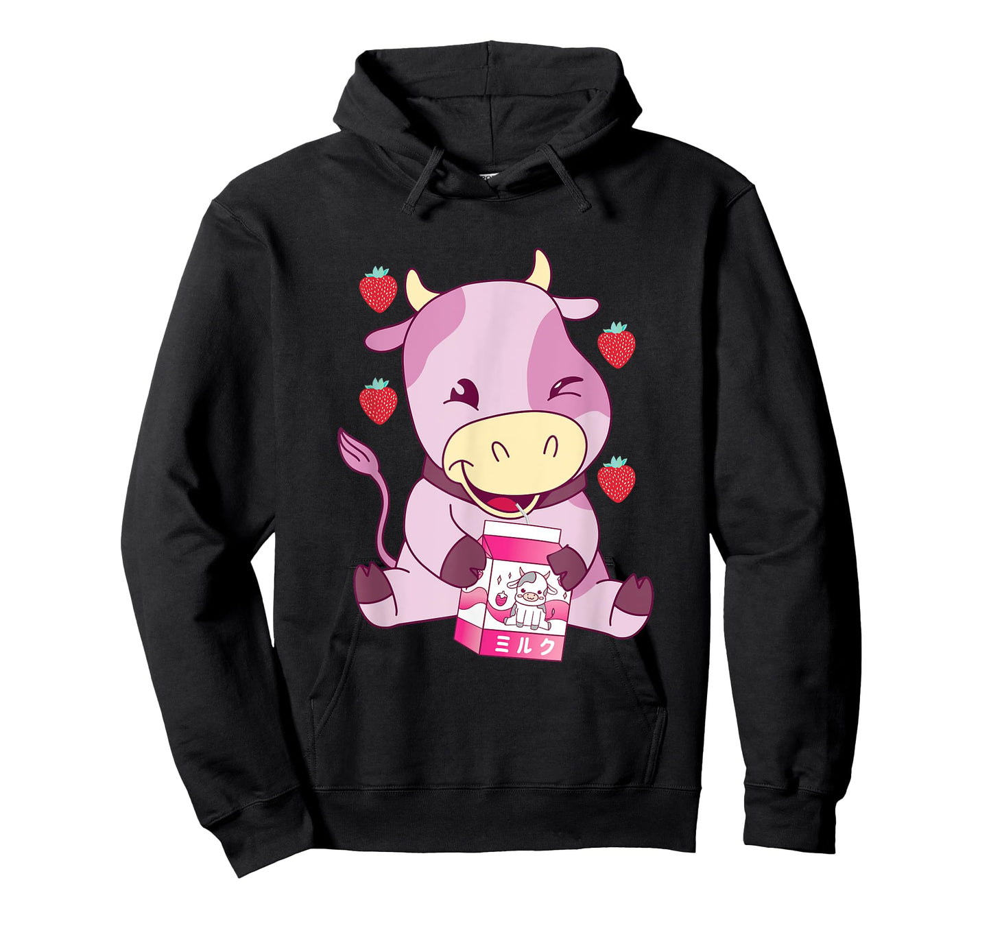 Strawberry Milk Pink Cow Japanese Strawberry Milk Shake T-Shirt