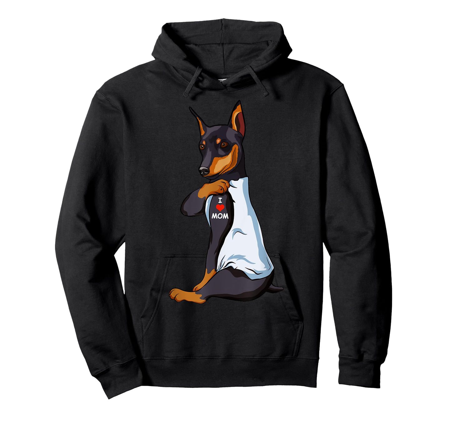 I Love Mom Tattoo Manchester Terrier Mom Dog Lover Women T-Shirt
