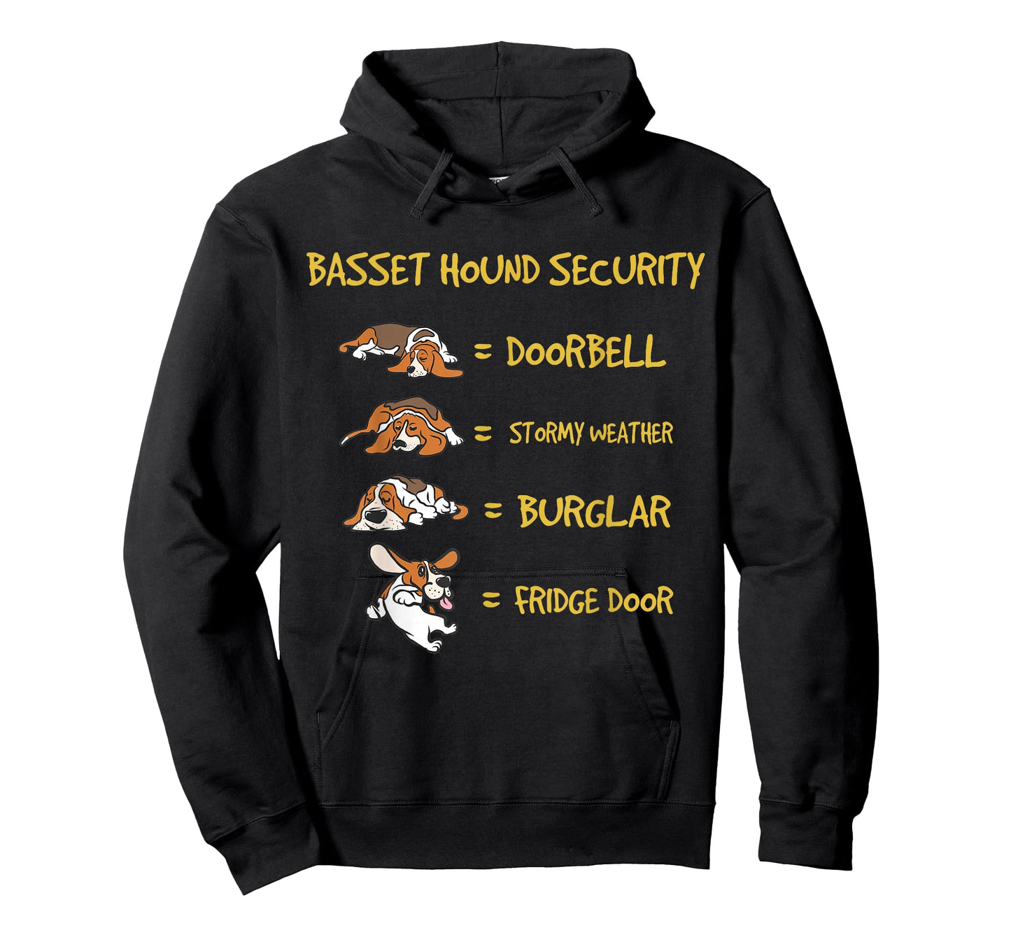 Basset Hound Security Gifts Funny Costume for Men Clothing T-Shirt Small