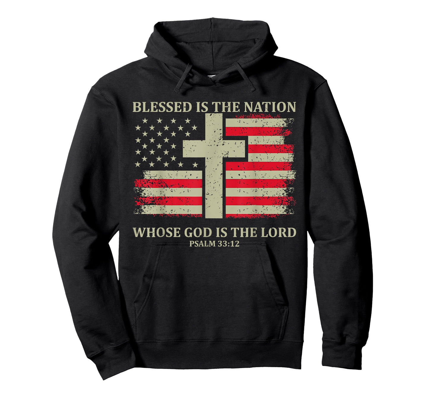 Blessed Is The Nation Whose God Is The Lord Psalm 33:12 T-Shirt