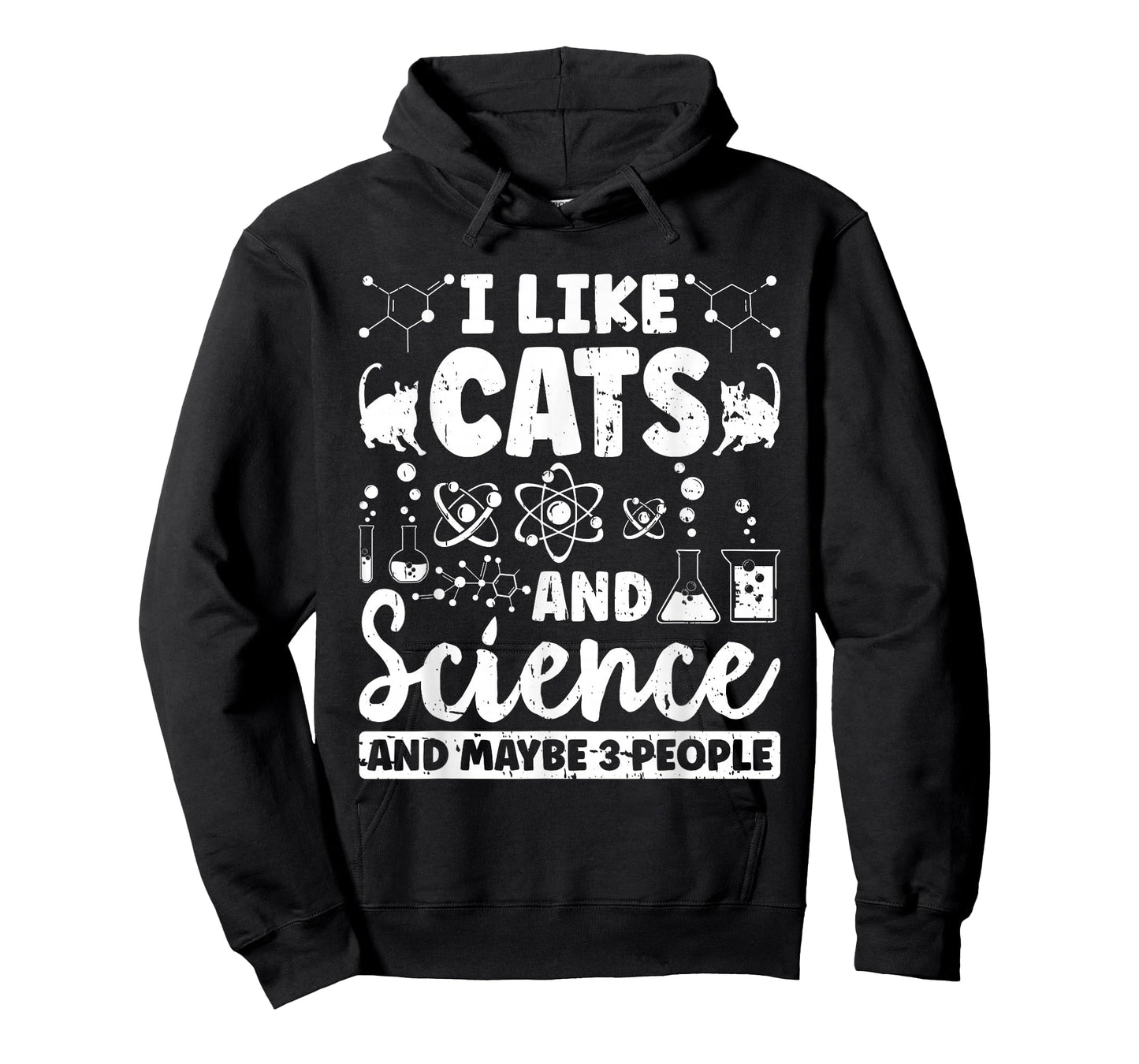 I Like Cats And Science And Maybe 3 People Chemistry Student T-Shirt