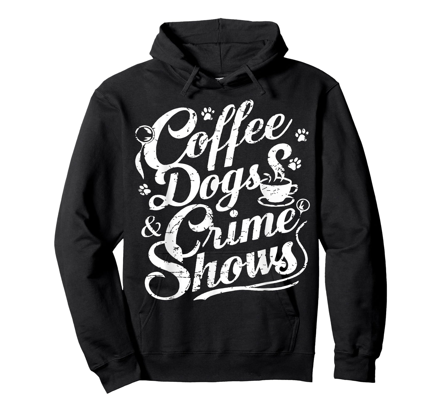 Coffee Dogs Crime Shows Funny Coffee Dog Lovers T-Shirt