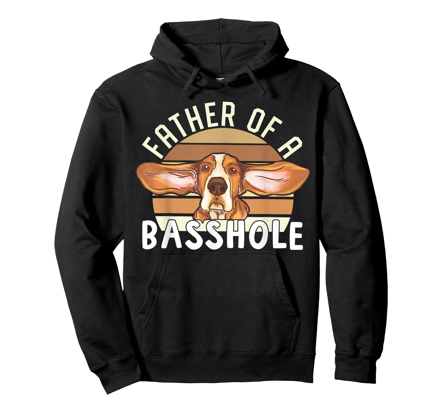 Father Of Basshole Funny Basset Hound Lover Dog Dad T-Shirt for Men