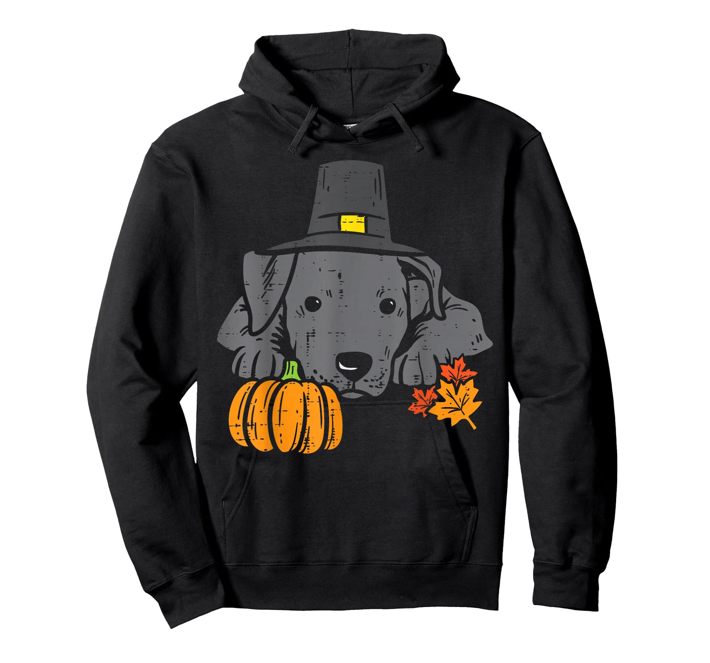 Pitbull Pumpkin Leaf Thanksgiving Halloween Fall Pittie Dog T-Shirt