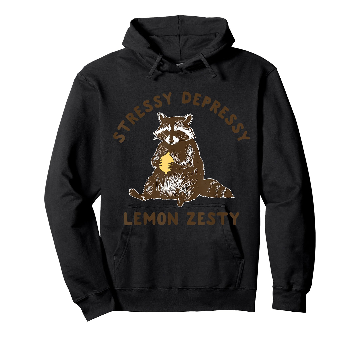 Stressy Depressy Lemon Zesty Funny Racoon T-Shirt