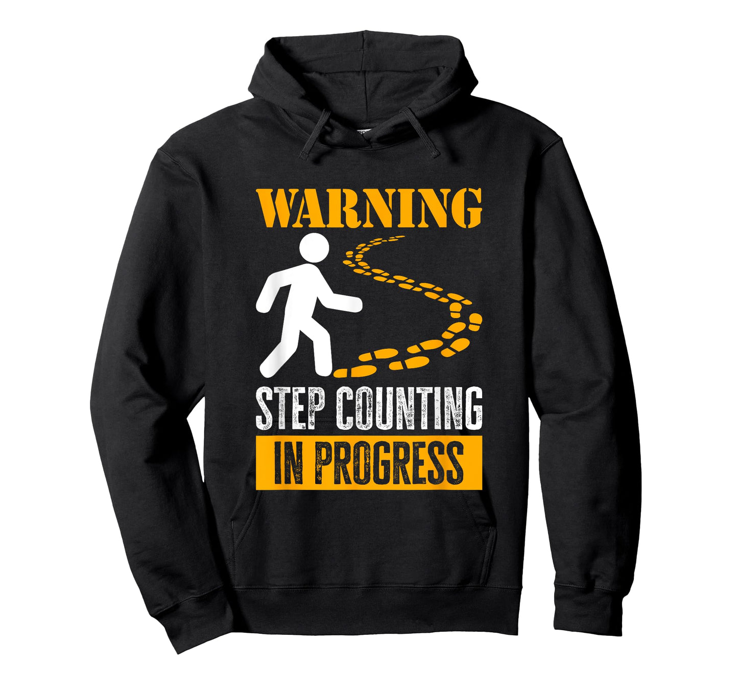 Warning, Step Counting In Progress. Trekking, Dog Walking Men Women Girls Kids T-Shirt