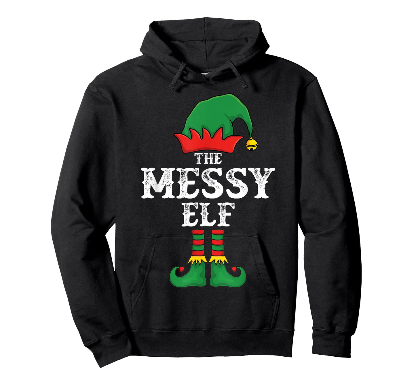 The Messy Elf Christmas Pajama Idea Family Matching Funny T-Shirt