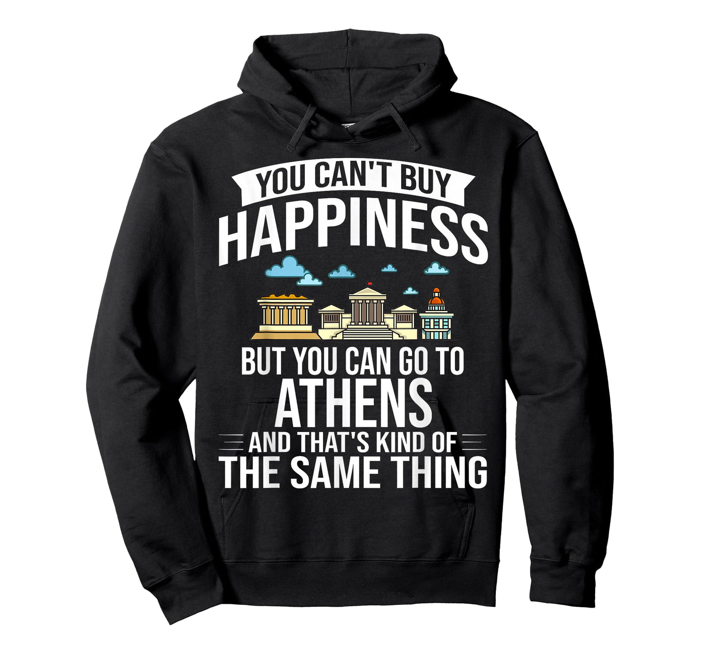 Athens Greece City Skyline Map Travel T-Shirt