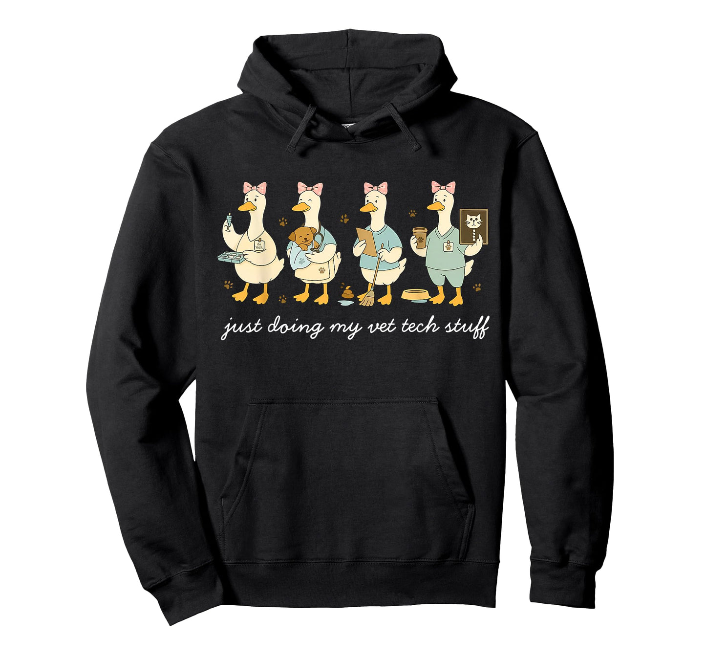 Funny Just Doing My Vet Tech Stuff Silly Goose Vet Assistant T-Shirt