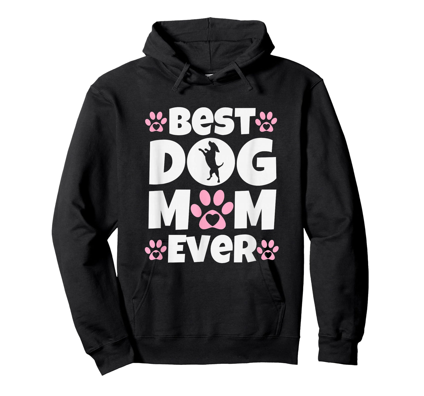 Best Dog Mom Ever Mothers Day Present Cute Dog Paw Prints T-Shirt