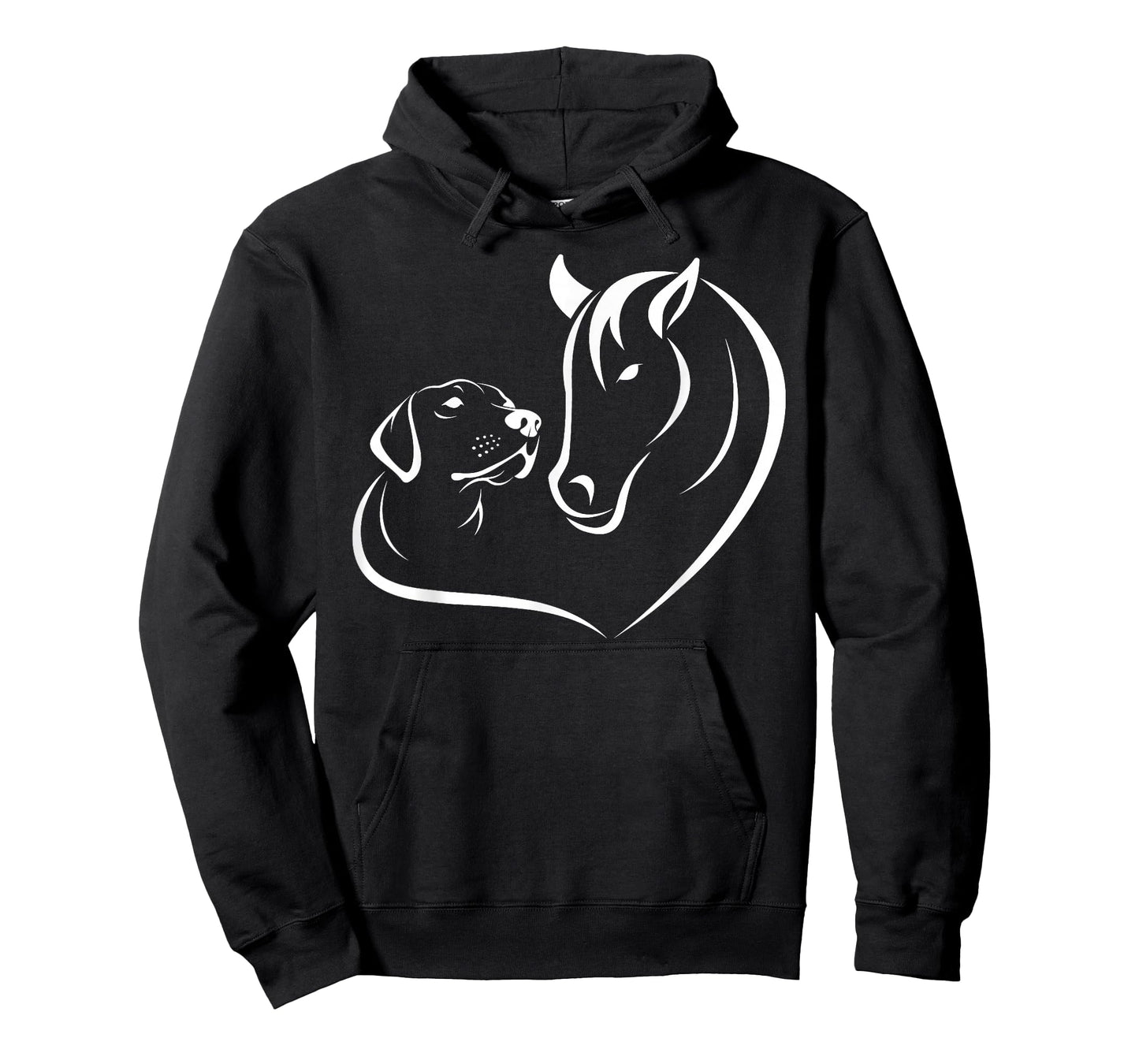 Horse and Dog Women and Men Motif Horse Dog Lover T-Shirt T-Shirt