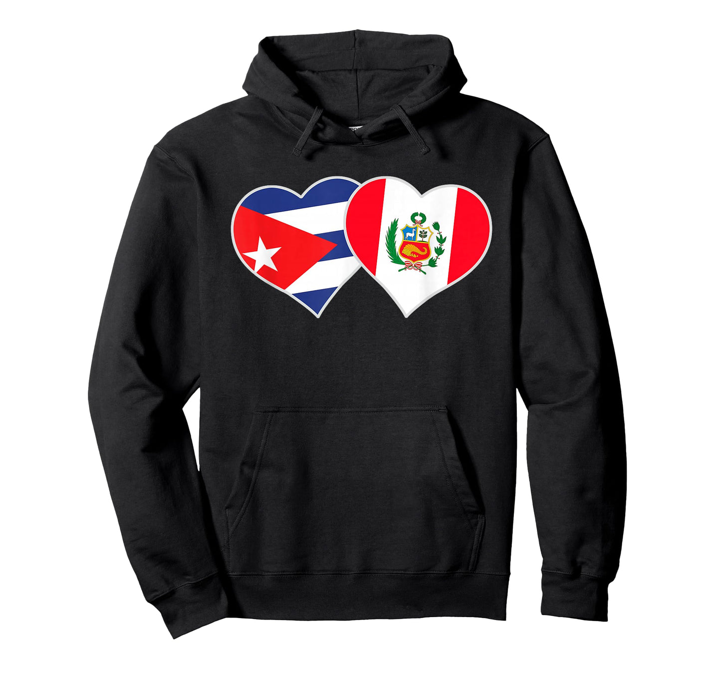 Cuban Peruvian Flag Love Peru Cuba Heart T-Shirt