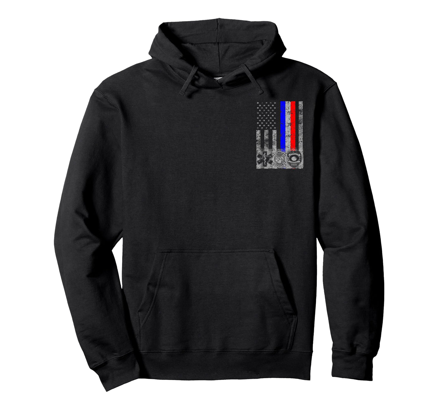 Fireman Police EMT/First Responder Flag T-Shirt