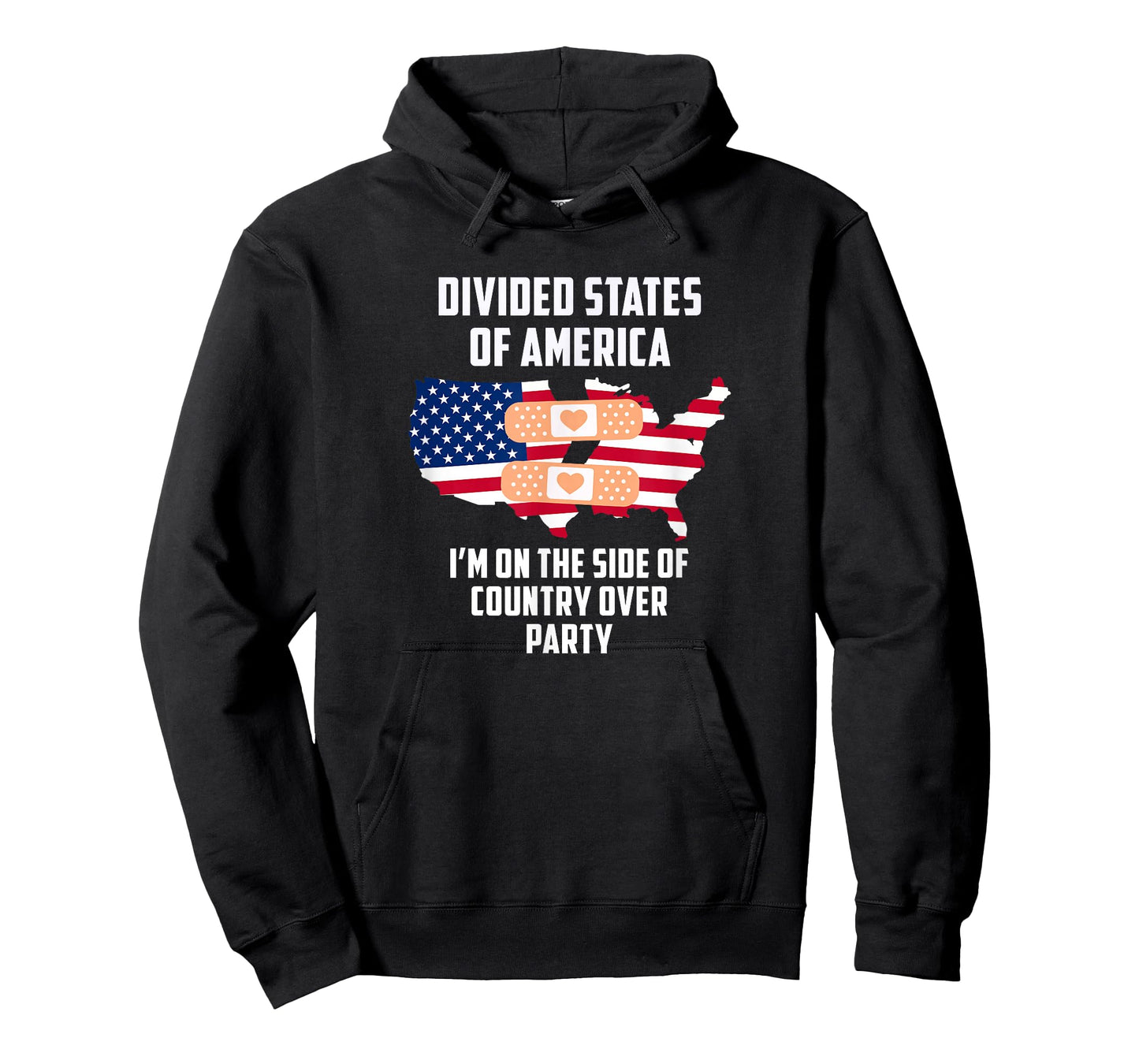 Divided States of America Patriotic Love Country Over Party T-Shirt