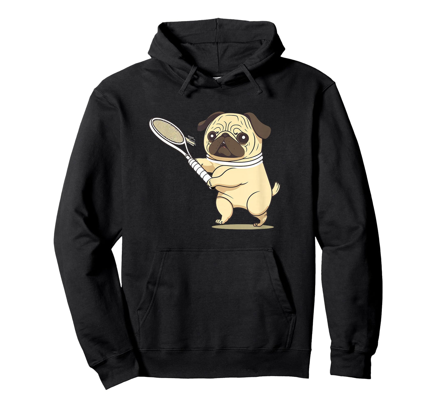 Pug Dog Playing Tennis T-Shirt