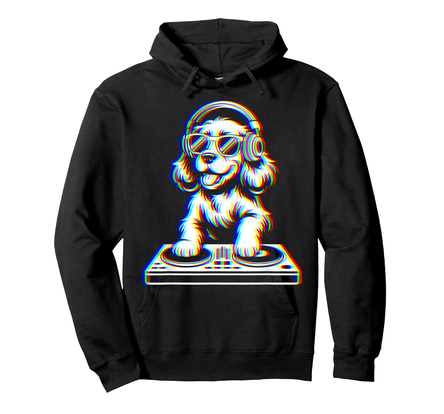 Funny American Cocker Spaniel DJ Glitch Rave EDM Music Party T-Shirt