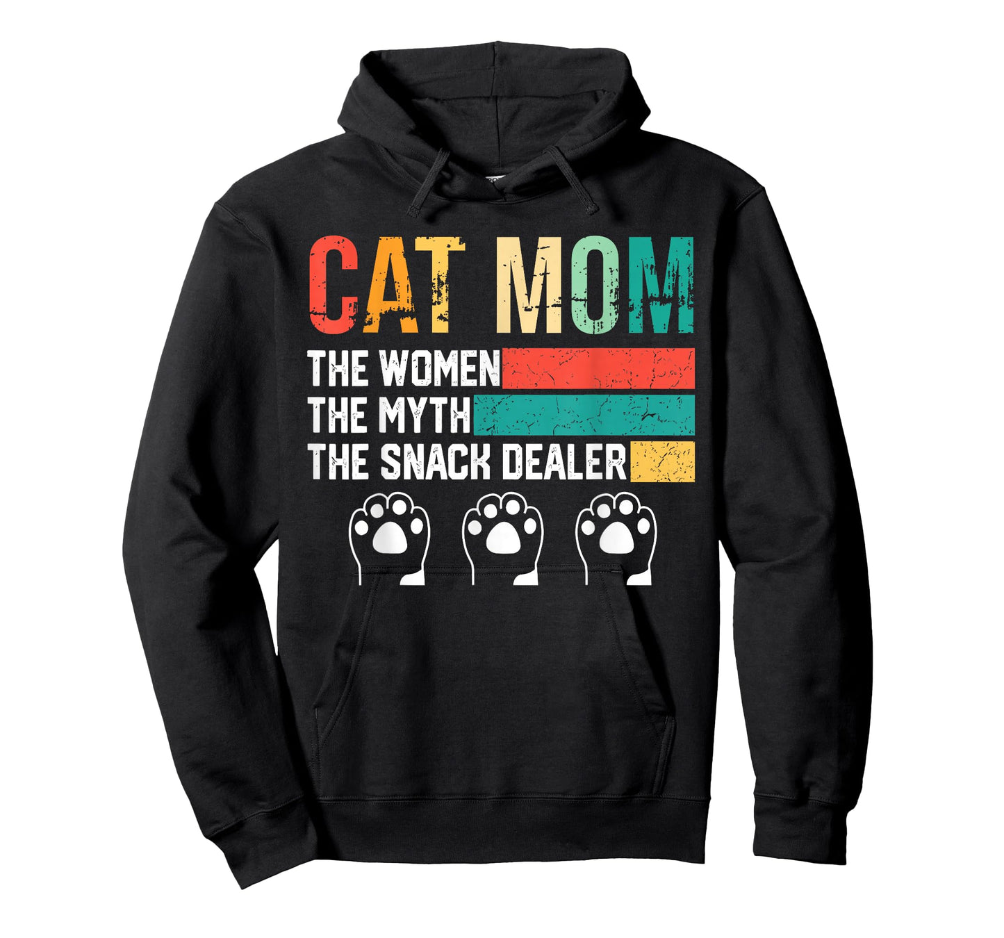 Vintage Cat Mom The Women The Myth Snack Dealer Mother's Day T-Shirt