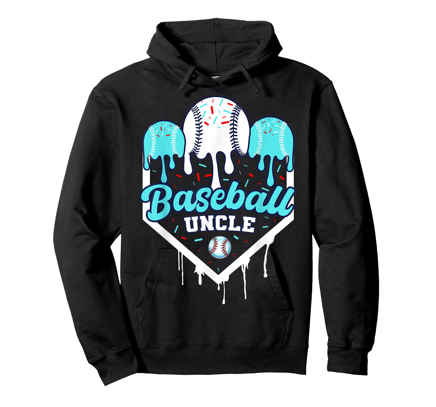 Baseball Drip Uncle Ice Cram Home Plate Baseball Fathers Day T-Shirt