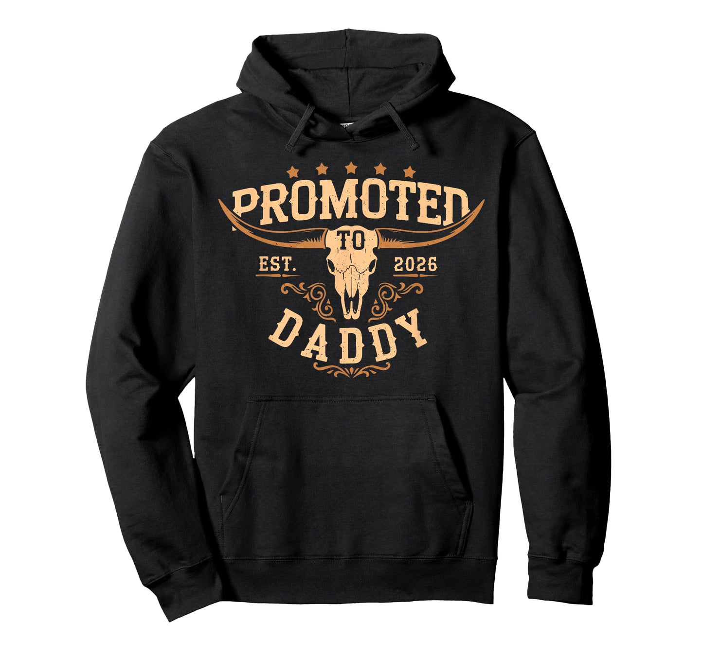 Promoted to Daddy Est 2026 Western Cowboy First Time Dad T-Shirt