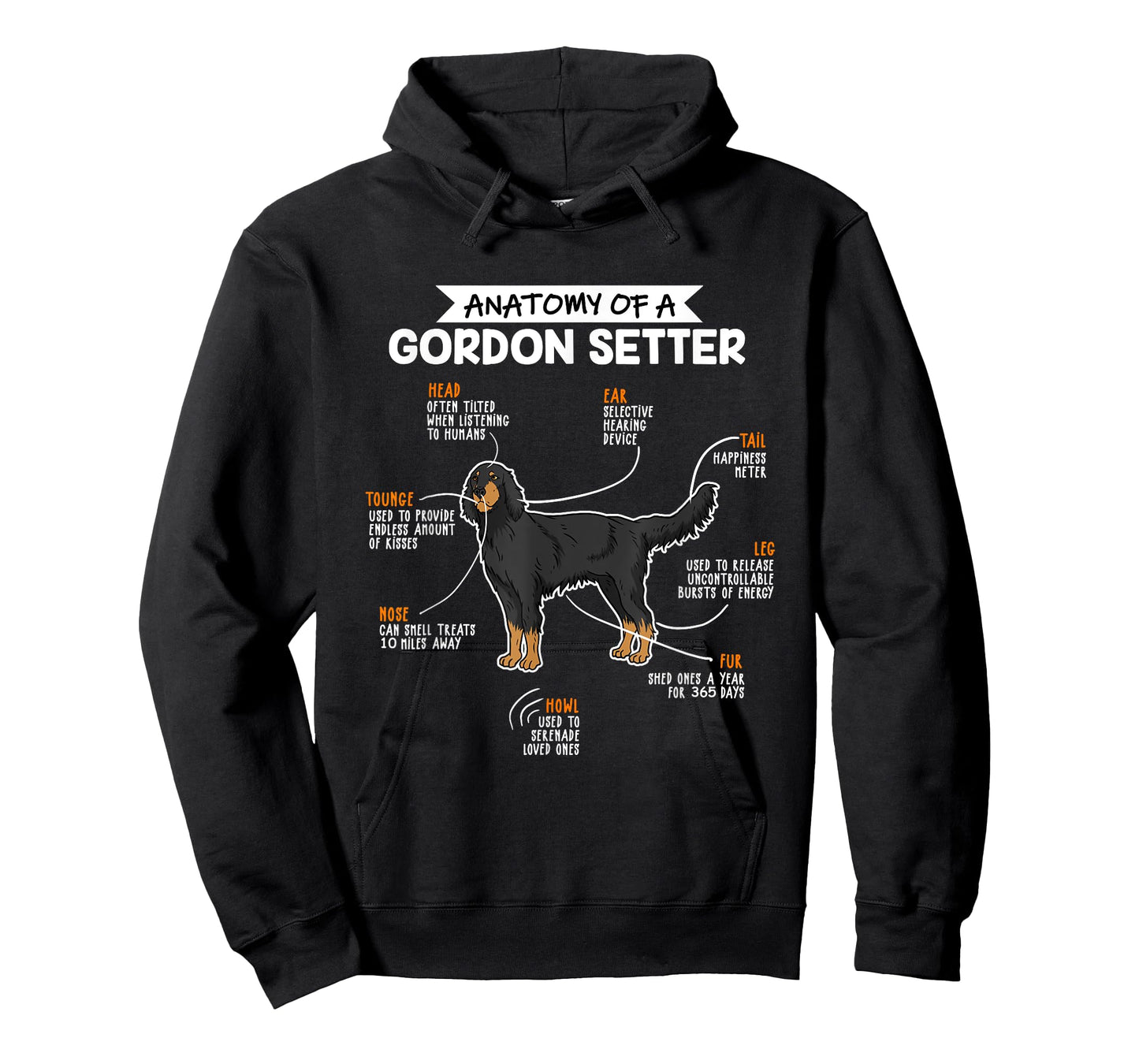 Anatomy of a Gordon Setter Fun Dog Master's Lady T-Shirt