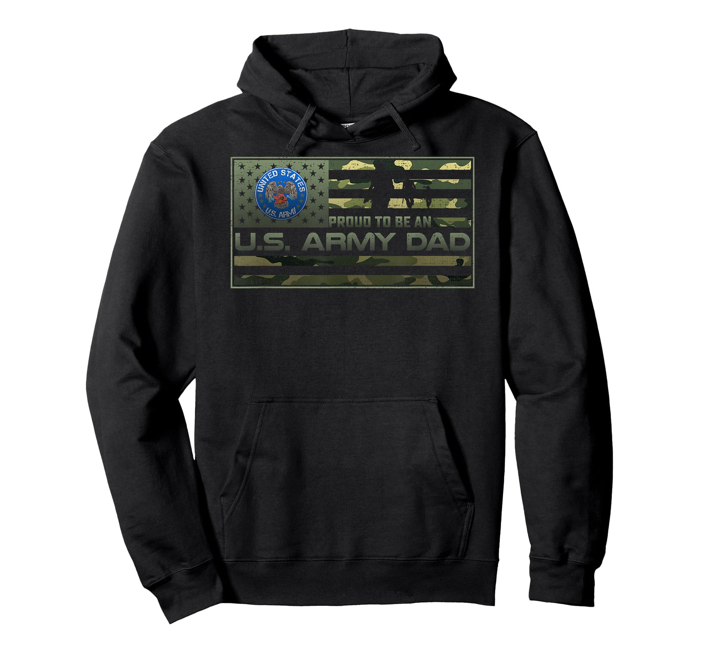 Vintage USA American Camo Flag Proud To Be An US Army Dad T-Shirt
