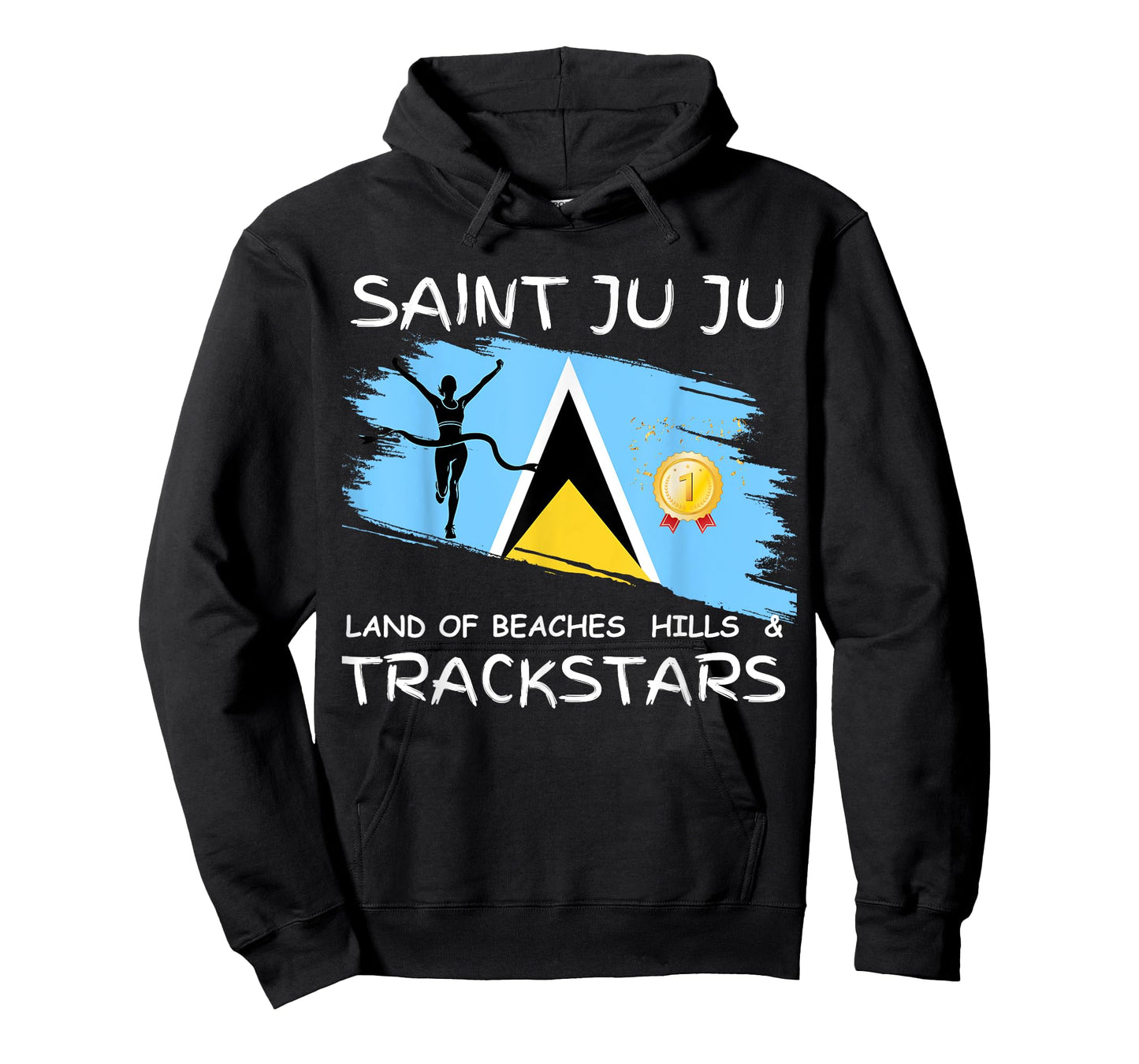 Saint Lucia/ St. Lucia/ Saint Juju Track star Celebration T-Shirt