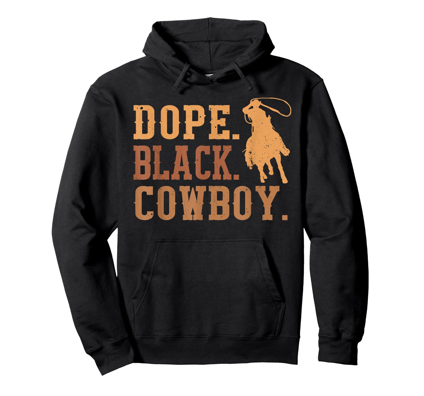 Dope Black Cowboy Melanin Black African Rodeo Cowboy T-Shirt