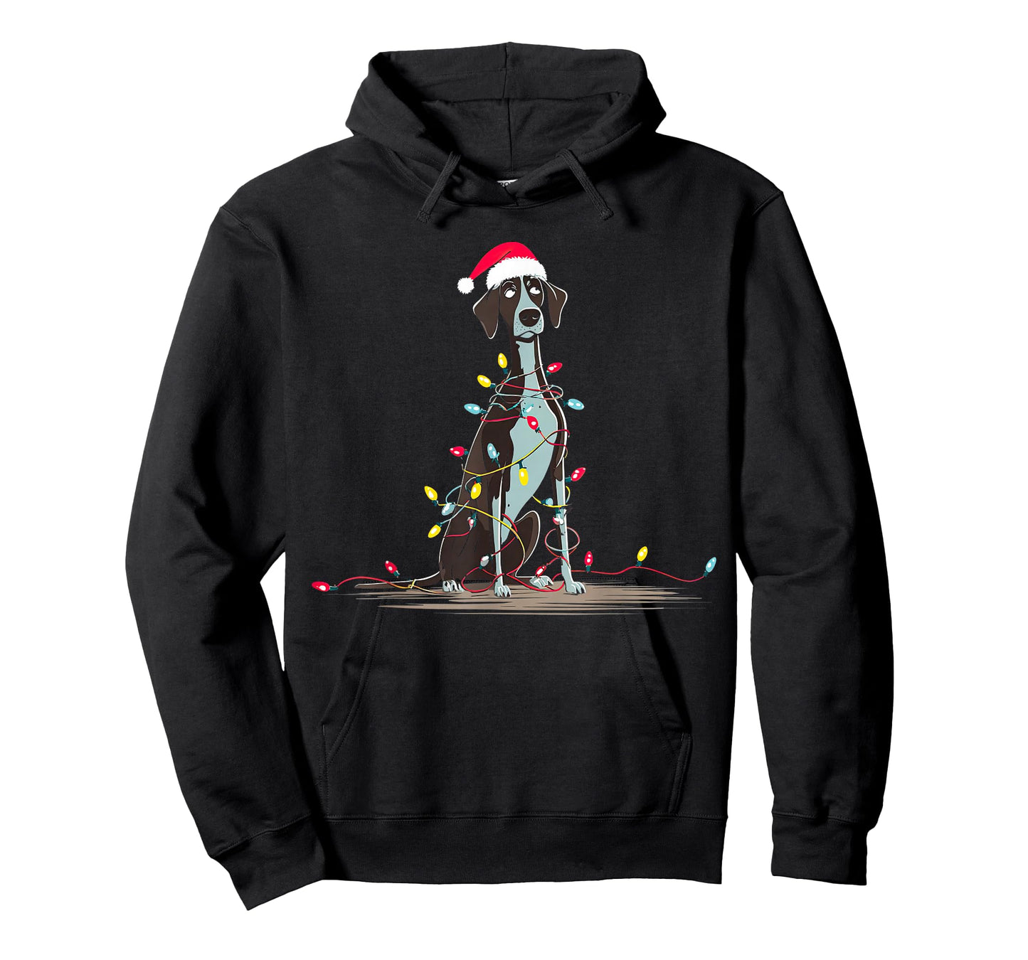 German Shorthaired Pointer Christmas Graphics Dog Lights T-Shirt