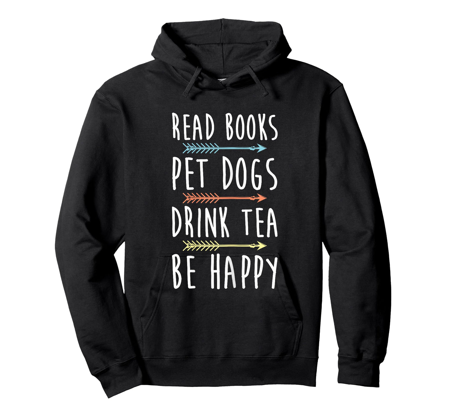 Read Books Pet Dogs Drink Tea Be Happy Funny Dog T-Shirt