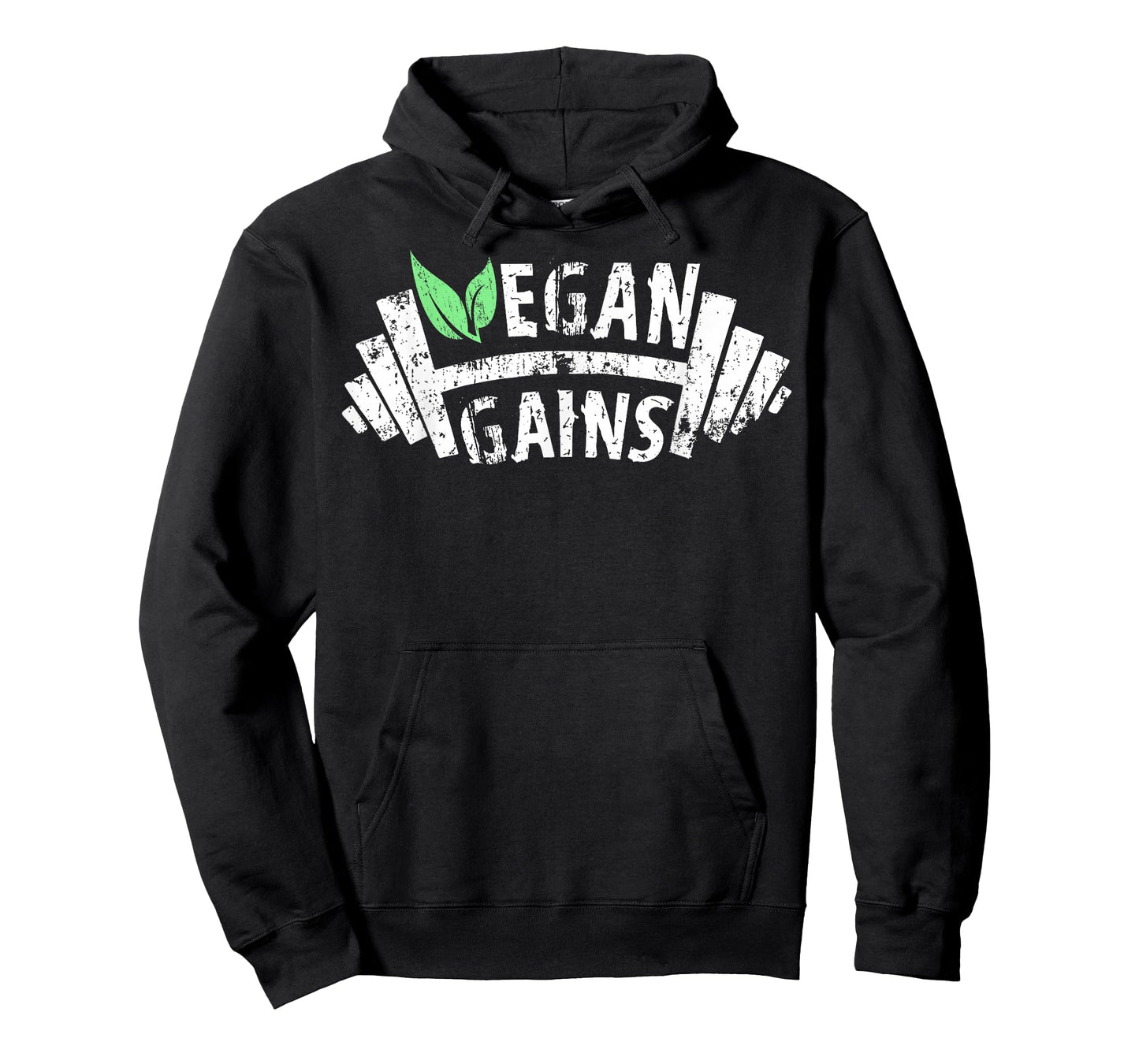 Vegan Gains Vegetarian Gym Workout Humor Tee Weightlifting T-Shirt