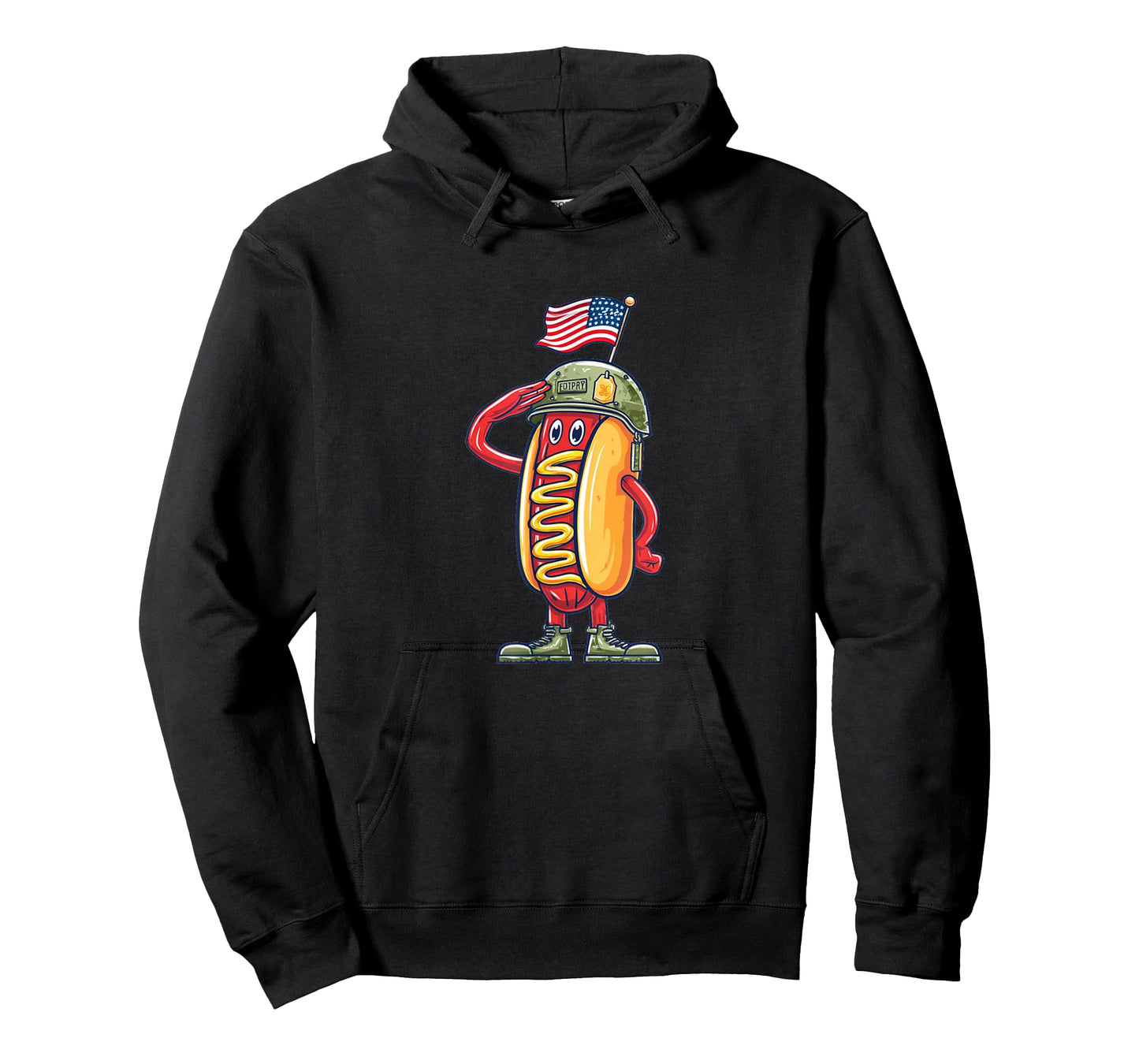 Patriotic Saluting Hotdog Costume T-Shirt
