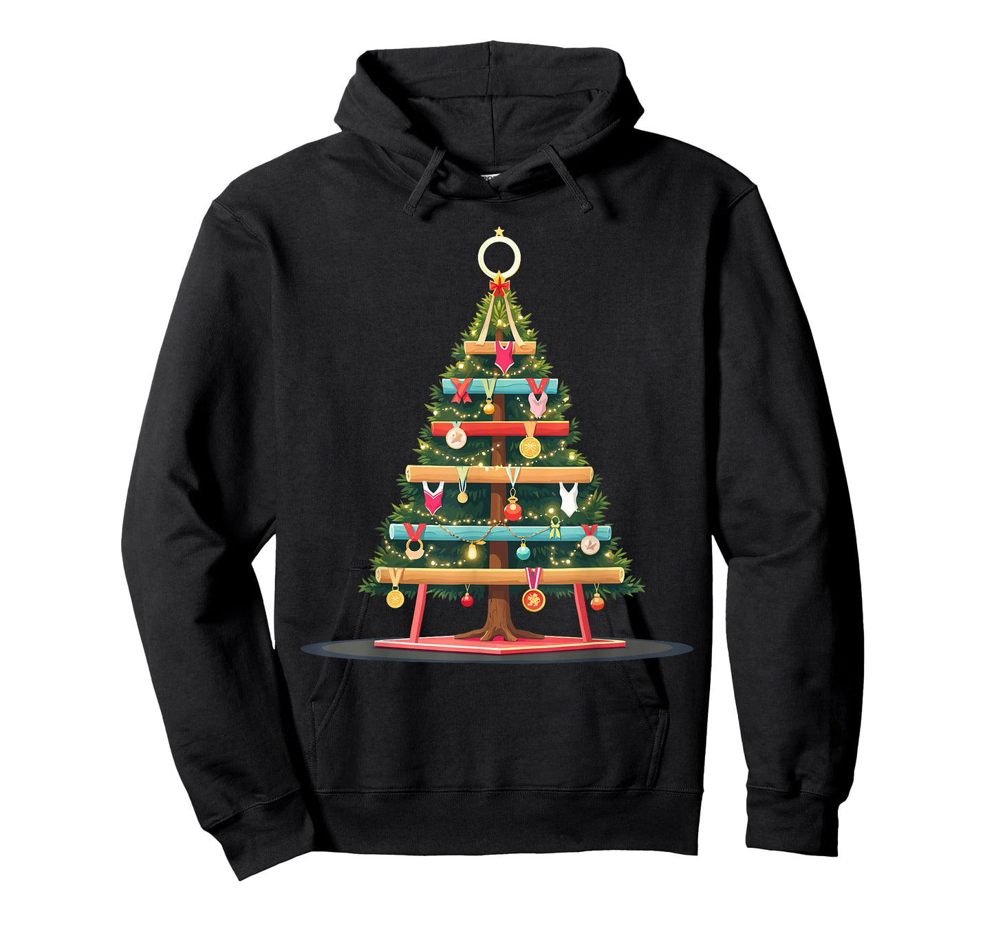 Gymnastics Christmas Tree Funny Sports Lover for Gymnasts T-Shirt