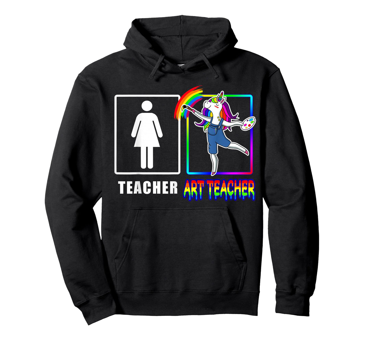 Cute Art Teacher Magical Dabbing Unicorn Gift Funny Artist T-Shirt