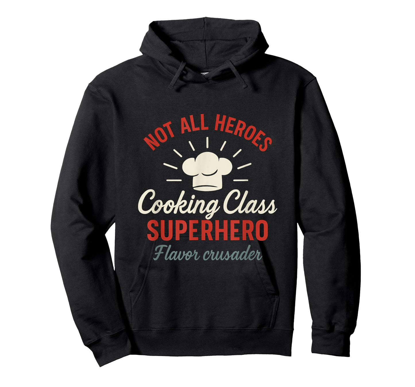 Cooking Class Superhero Flavor Crusader Chef Hat Design T-Shirt