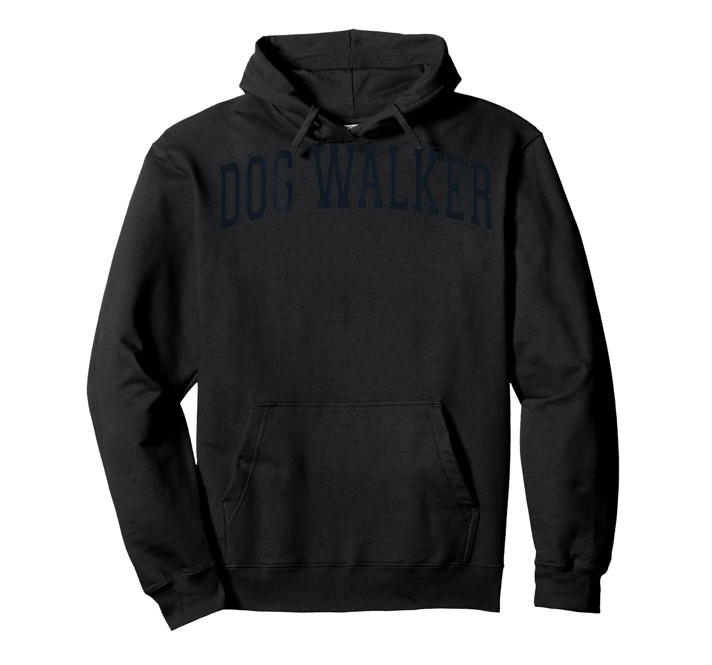 Dog Walker Retro Varsity Arched Black Letters On The Back T-Shirt